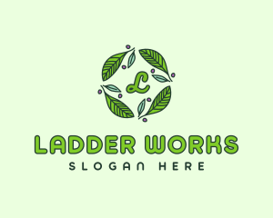 Ornamental Green Wreath logo design