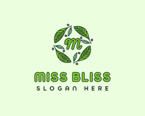 Ornamental Green Wreath logo design