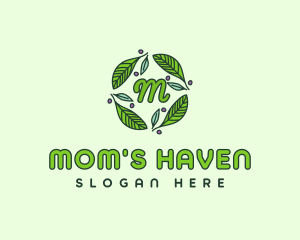 Ornamental Green Wreath logo design