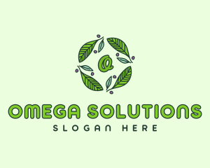 Ornamental Green Wreath logo design