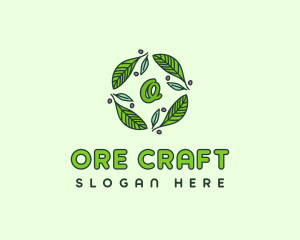 Ornamental Green Wreath logo design