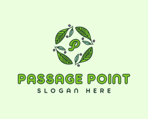 Ornamental Green Wreath logo design