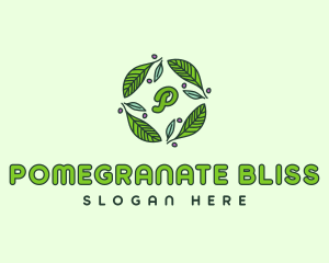 Ornamental Green Wreath logo design