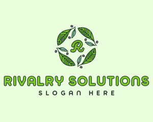 Ornamental Green Wreath logo design