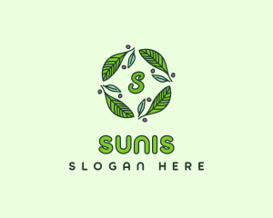 Ornamental Green Wreath logo design