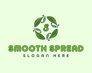 Ornamental Green Wreath logo design