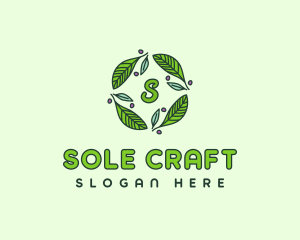 Ornamental Green Wreath logo design