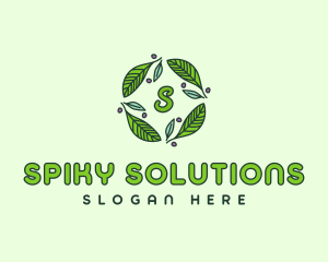 Ornamental Green Wreath logo design