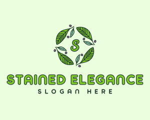 Ornamental Green Wreath logo design