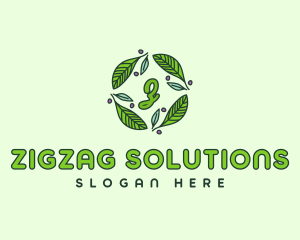 Ornamental Green Wreath logo design