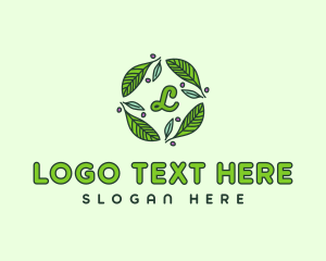 Herb - Ornamental Green Wreath logo design