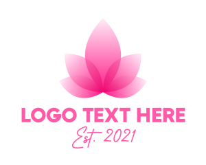 Massage - Pink Feminine Floral Petal logo design