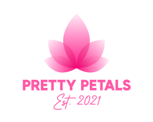 Pink Feminine Floral Petal  logo design