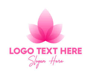 Pink Feminine Floral Petal  Logo