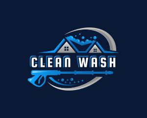 Cleaning Pressure Washing Housekeeping logo design