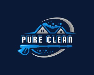 Cleaning Pressure Washing Housekeeping logo design