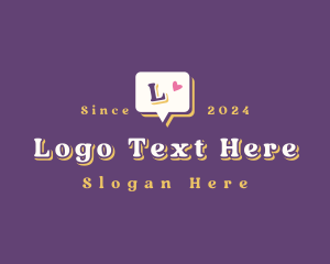 Dialogue - Cute Quirky Speech Balloon logo design