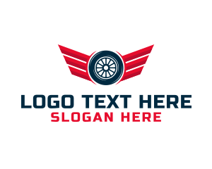 Wing - Automotive Car Wheel logo design