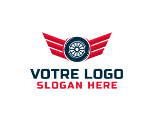 Wing - Automotive Car Wheel logo design