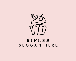 Cupcake Sweet Dessert Logo