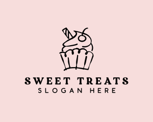 Cupcake Sweet Dessert logo design