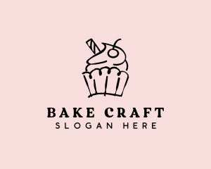 Cupcake Sweet Dessert logo design