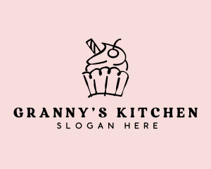 Cupcake Sweet Dessert logo design