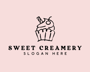 Cupcake Sweet Dessert logo design