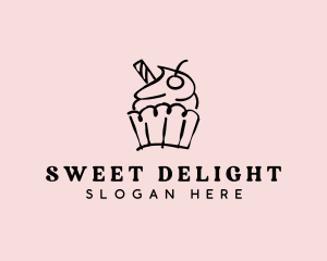 Cupcake Sweet Dessert logo design