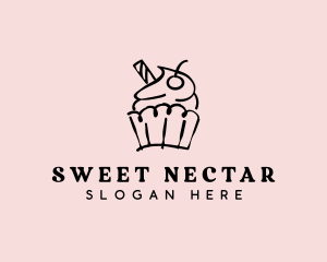 Cupcake Sweet Dessert logo design