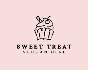 Cupcake Sweet Dessert logo design