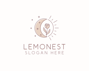 Floral Moon Florist Logo