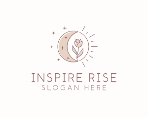 Boho - Floral Moon Florist logo design