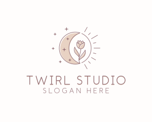 Floral Moon Florist logo design