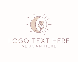 Yoga - Floral Moon Florist logo design