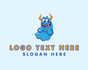 Shop - Cute Slime Monster logo design