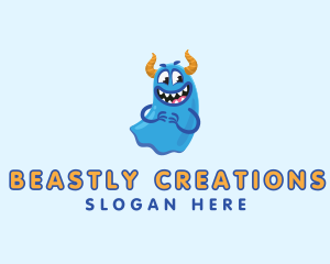 Cute Slime Monster logo design