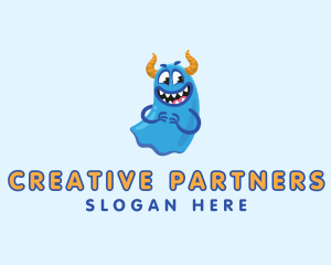 Cute Slime Monster logo design