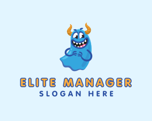 Cute Slime Monster logo design