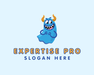 Cute Slime Monster logo design