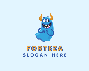 Cute Slime Monster logo design