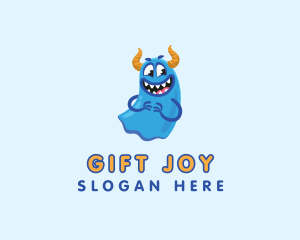 Cute Slime Monster logo design