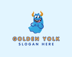 Cute Slime Monster logo design