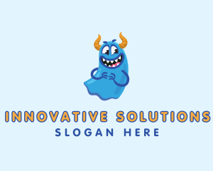 Cute Slime Monster logo design