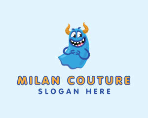 Cute Slime Monster logo design