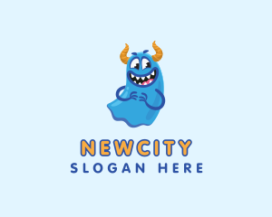 Cute Slime Monster logo design