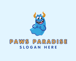 Cute Slime Monster logo design