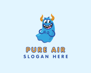 Cute Slime Monster logo design