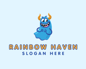 Cute Slime Monster logo design