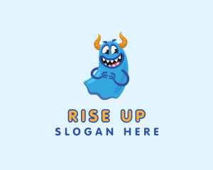 Cute Slime Monster logo design